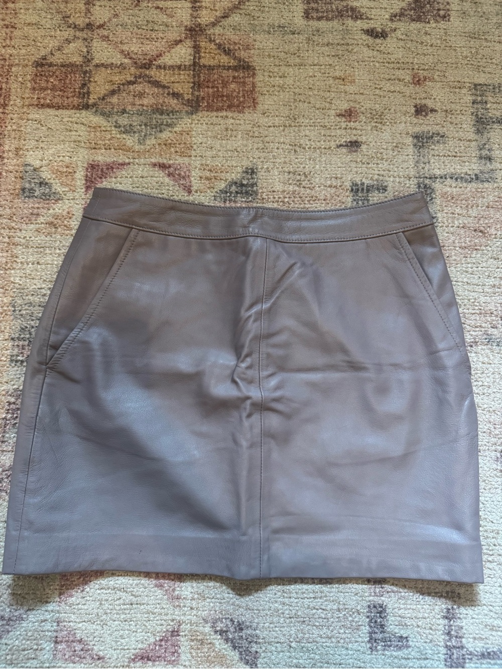 Leith Lavender Leather Mini Skirt